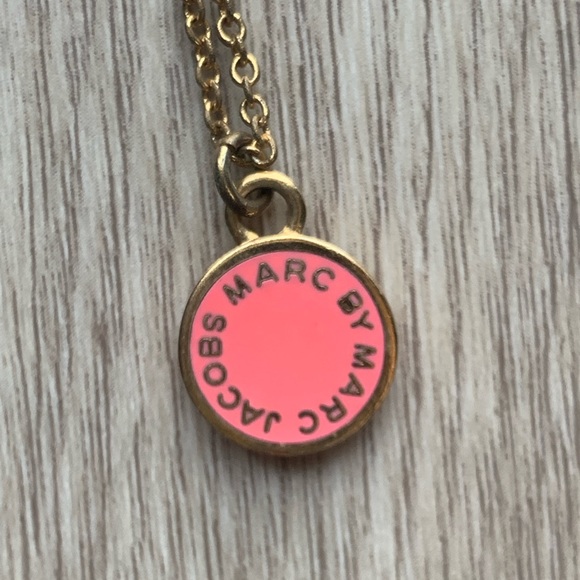 Marc by Marc Jacobs Pink Disc Pendant Necklace - Picture 1 of 3
